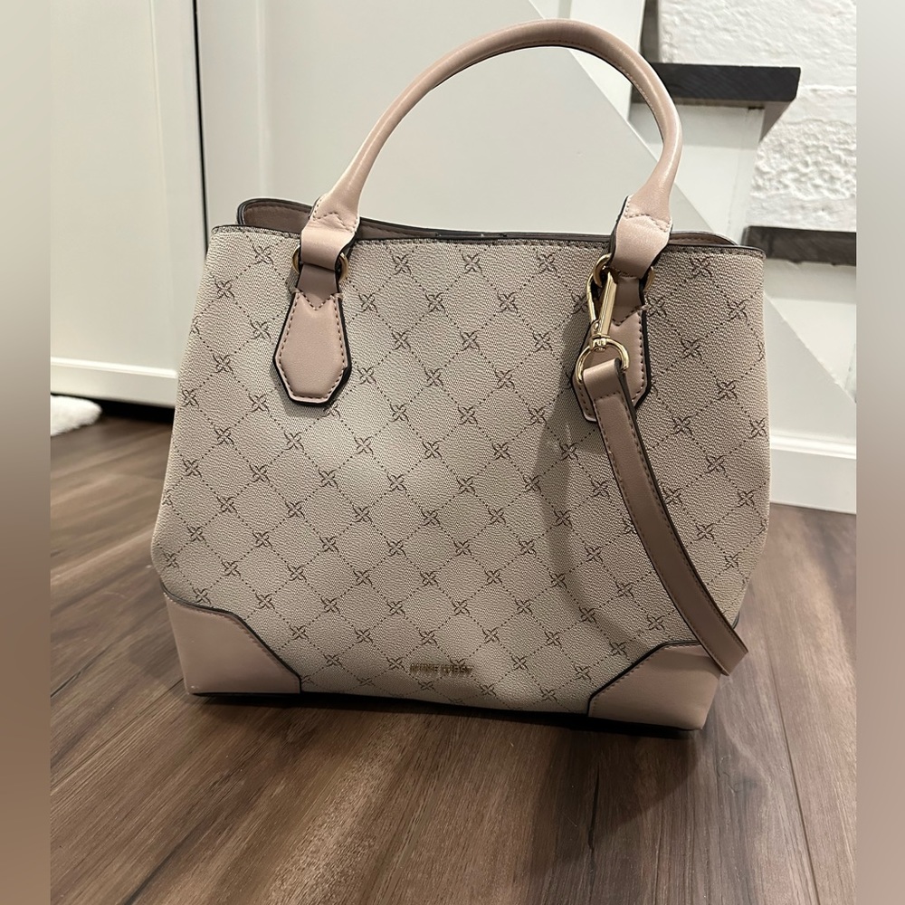 Nine West Brooklyn Jet Set Satchel Bag in Mushroom